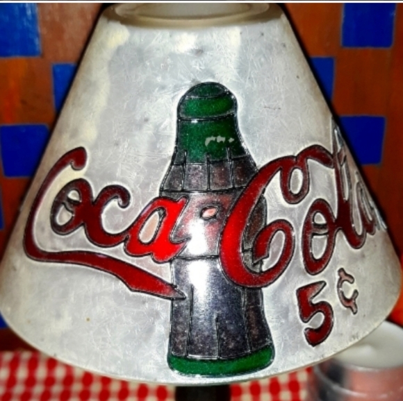 ❤COCA COLA FROSTED STAINED GLASS TEA LITE LAMP❤ - Picture 3 of 13